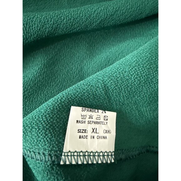 Green Ruffle Long Sleeve Dress XL - Picture 5 of 9